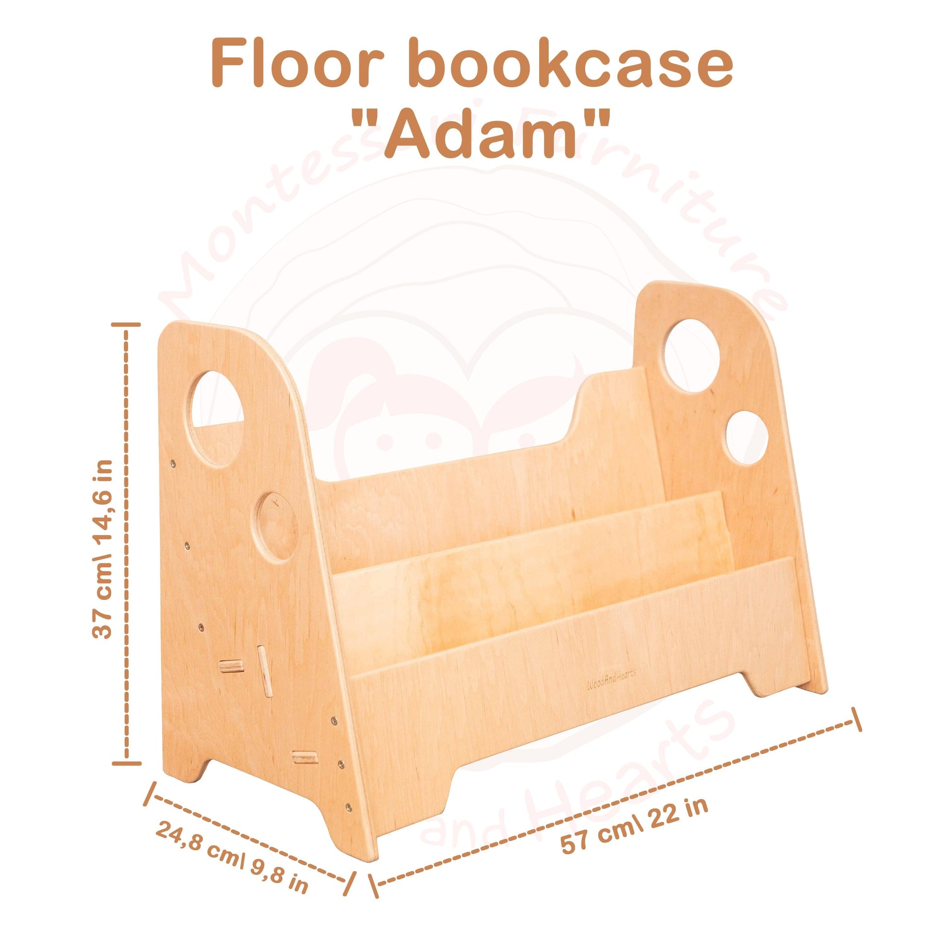 Kids Wooden Bookshelf Shelf 