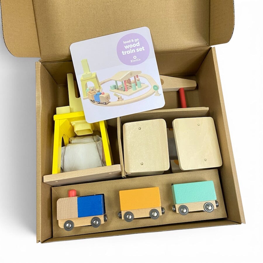 KiwiCo Load & Go Wood Train Set Toys 