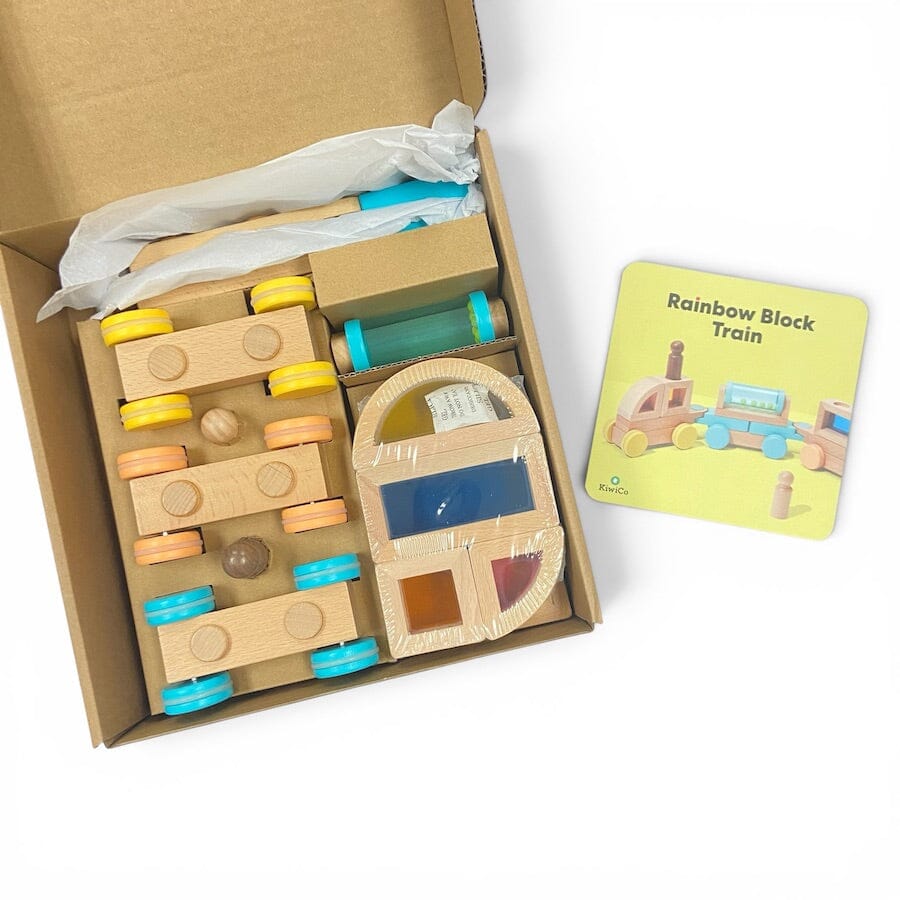 KiwiCo Rainbow Block Train Toys 