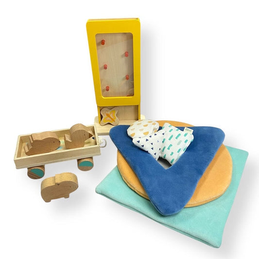KiwiCo Wooden Toy Bundle with Butterfly Drop Toys 