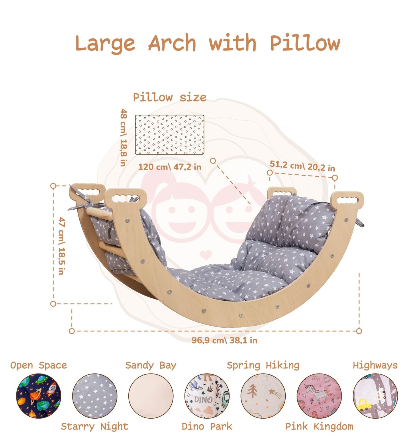 woodandhearts - Large Climbing Arch with Cushion