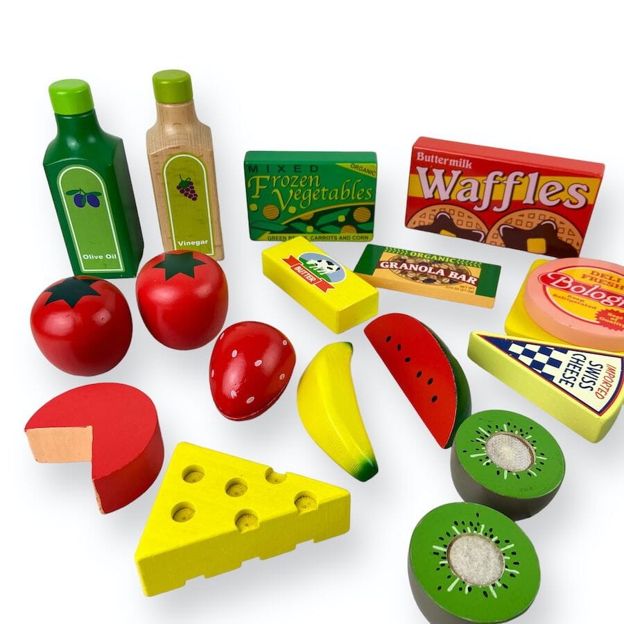 Large Wooden Play Food Bundle Toys 