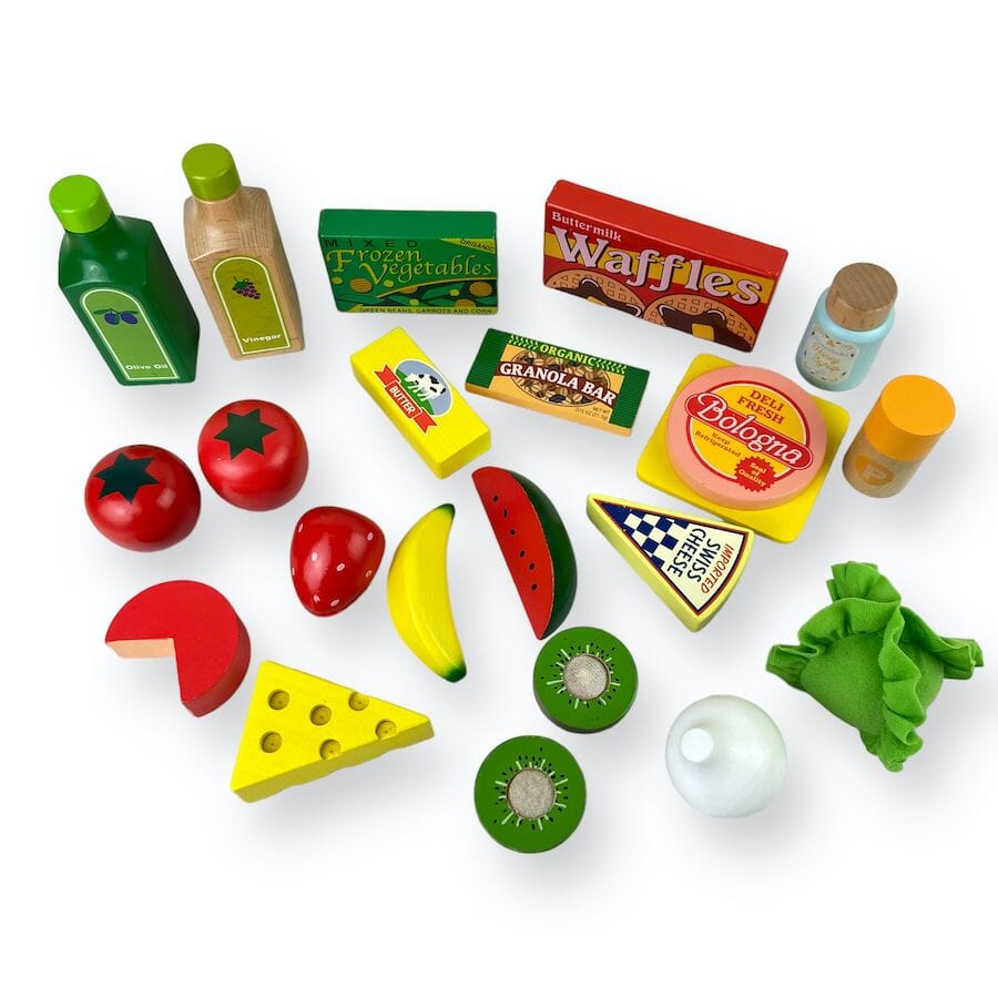 Large Wooden Play Food Bundle Toys 