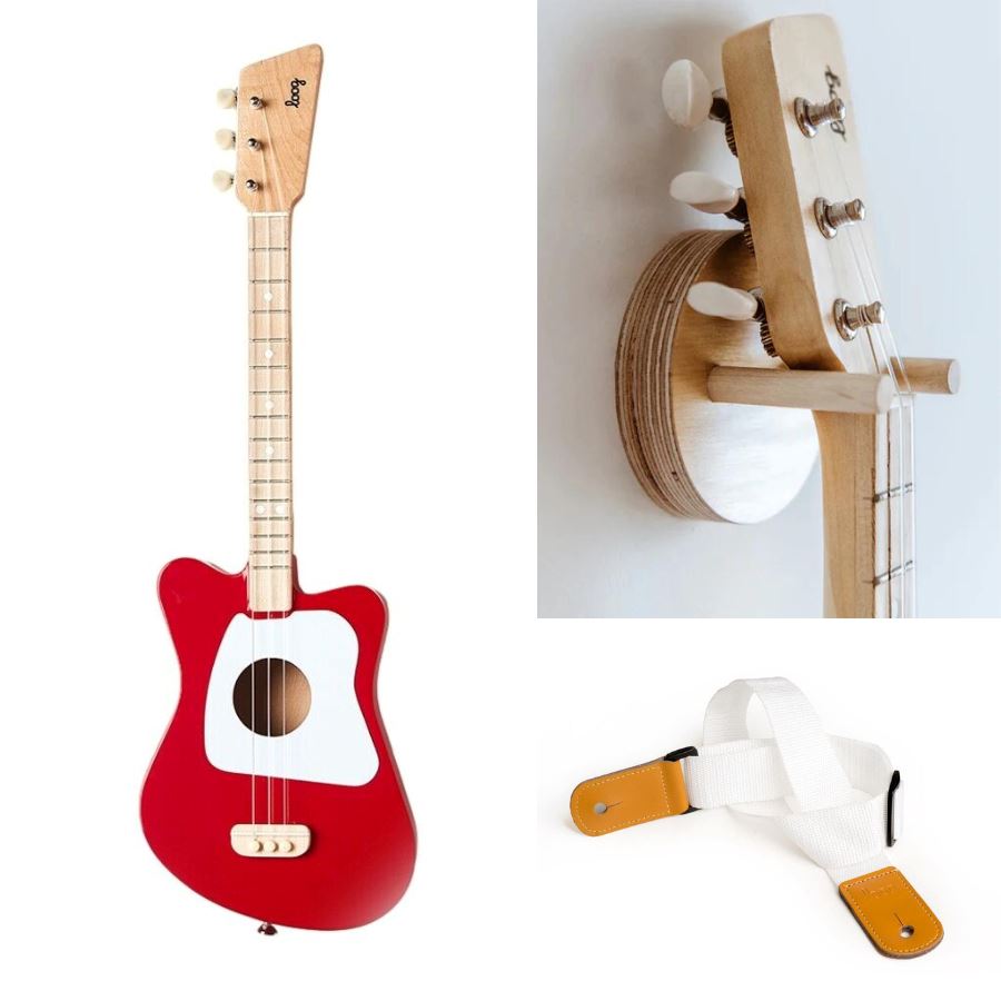 Loog Mini Acoustic Guitar Bundle Guitars Red 