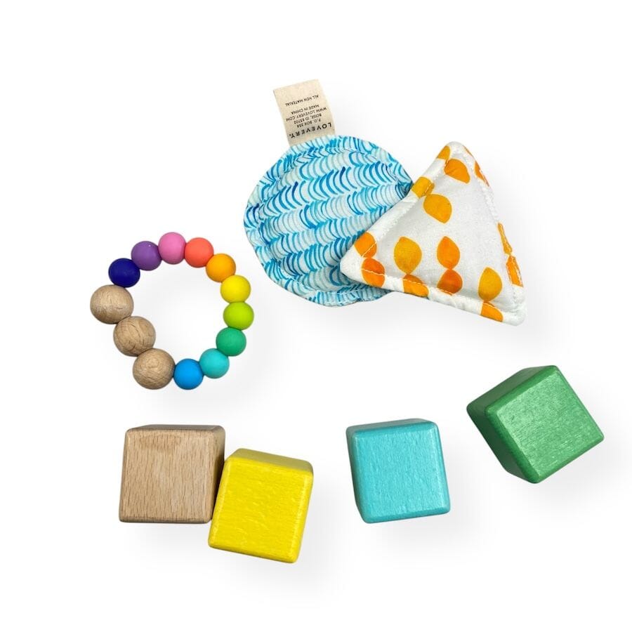Lovevery Infant Toys with Rainbow Teether Toys 