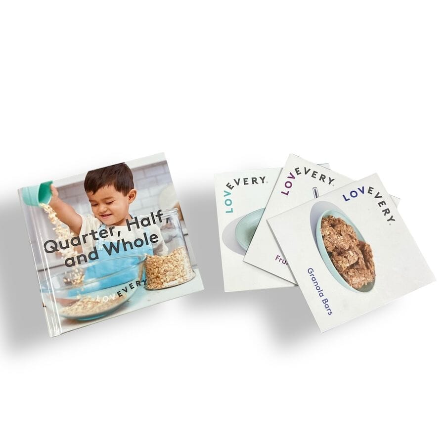 Lovevery Quarter, Half and Whole Board Book Books 