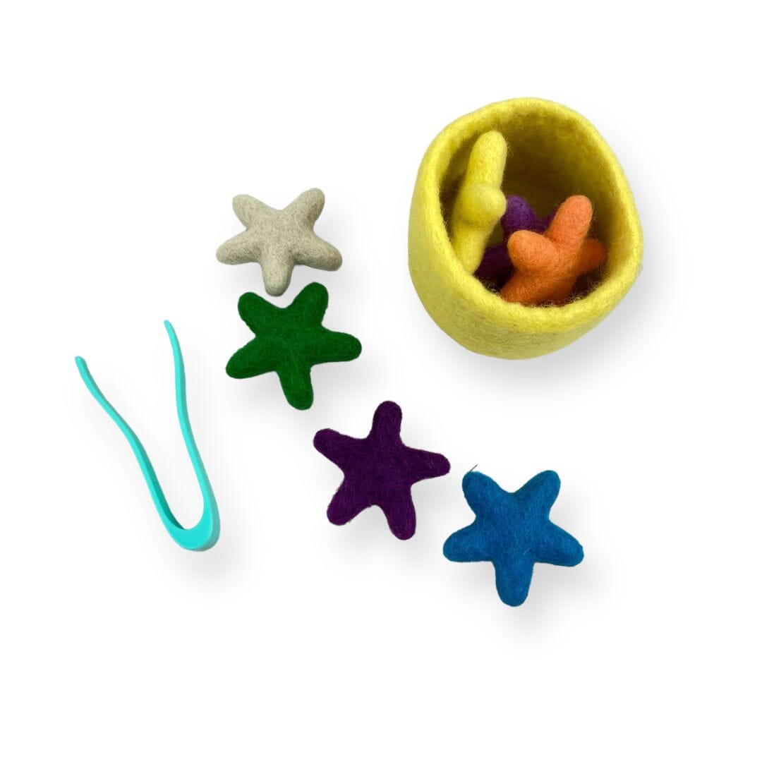 Lovevery Transfer Tweezers & Felt Stars Toys 