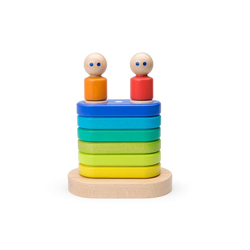 Magnetic Floating Stacker <br>Tegu Baby and Toddler <br>11 pieces Rainbow 