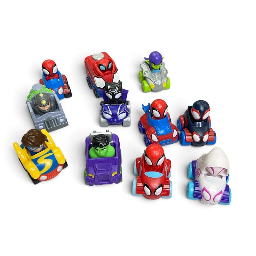 Marvel Spidey and His Amazing Friends Minis Vehicle, 10-Pack + 1 Toys 