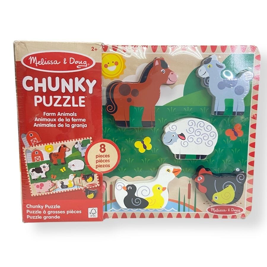 Melissa & Doug - Melissa & Doug Chunky Puzzle Farm Animals