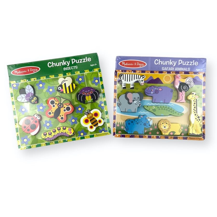 Melissa & Doug - Melissa & Doug Chunky Wooden Puzzle Bundle