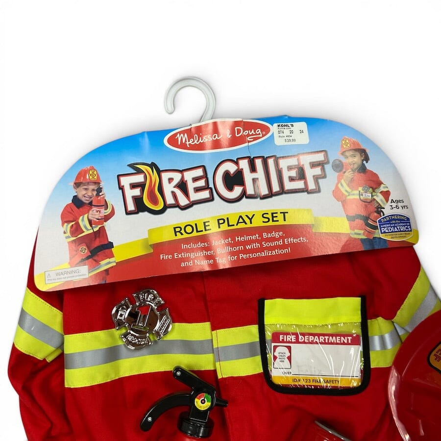 Melissa & Doug Fire Chief Costume Toys 