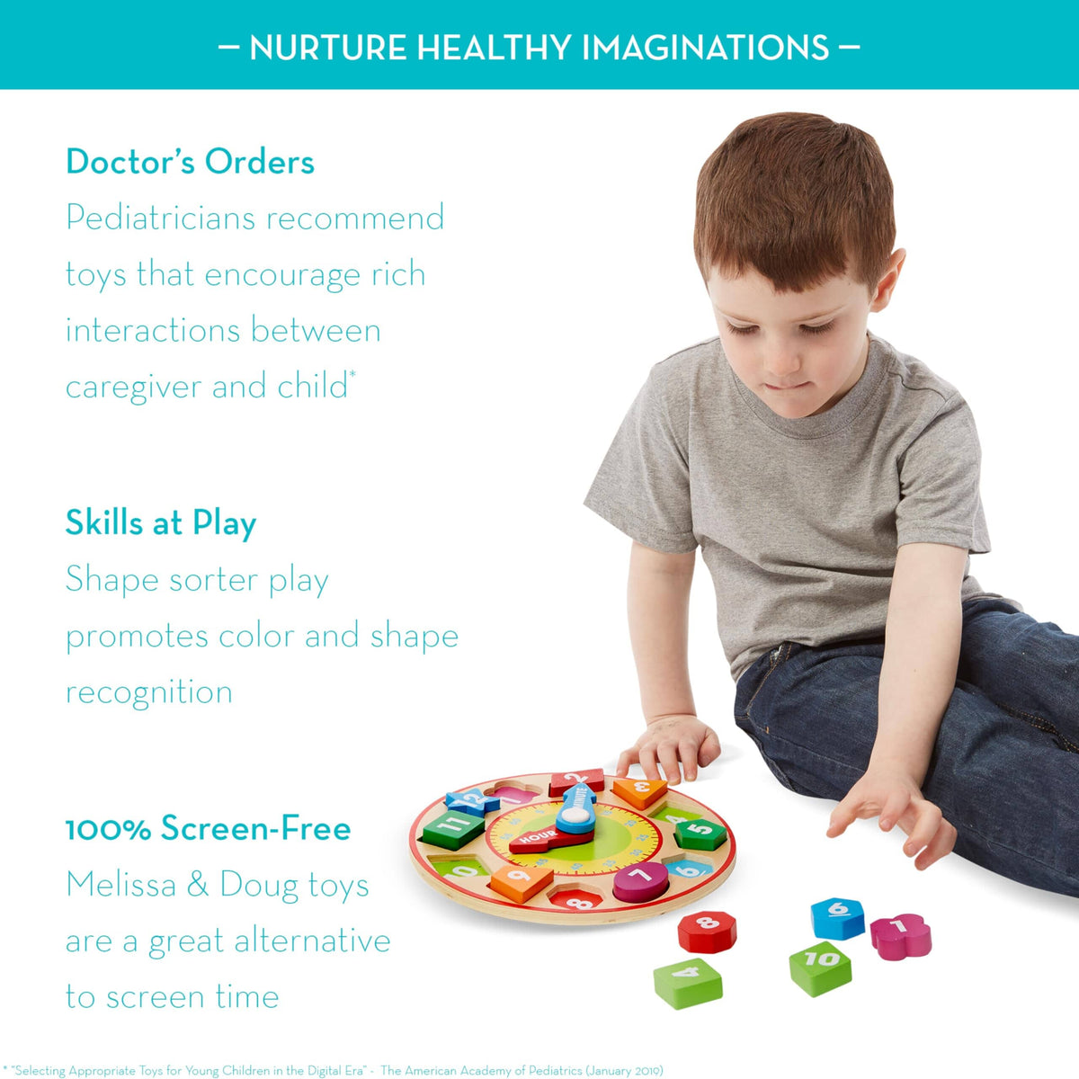 Melissa & Doug Shape Sorting Clock 8593