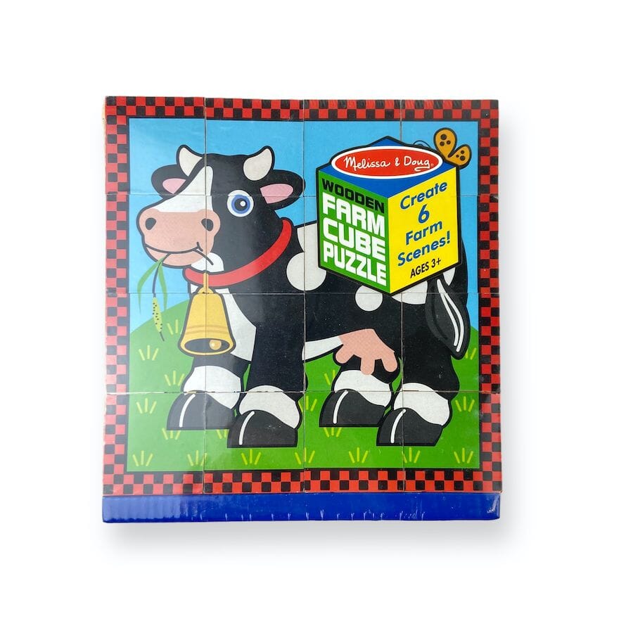 Melissa & Doug - Melissa & Doug Wooden Farm Animals Puzzle Cube