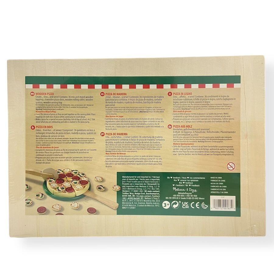 Melissa & Doug Wooden Pizza Party Play Set Toys 
