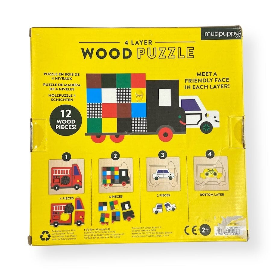 Mudpuppy - Mudpuppy 4 Layer Wood Puzzle