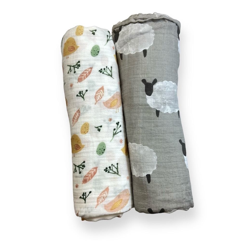 Mixed Brands - Muslin Baby Swaddle Blanket Bundle