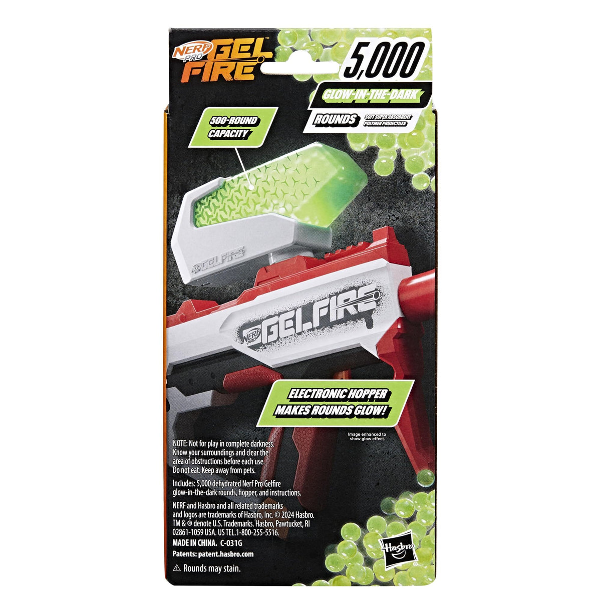 Nerf Pro Gelfire Nightfall Hopper with 5000 Glow Rounds F8411