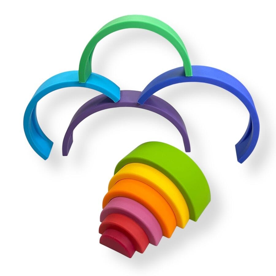 TOYCYCLE - Nesting Silicone Rainbow Stacker