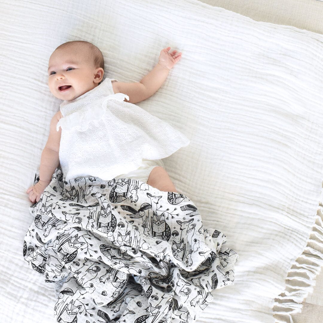 Wee Gallery - Organic Muslin Swaddle - Forest