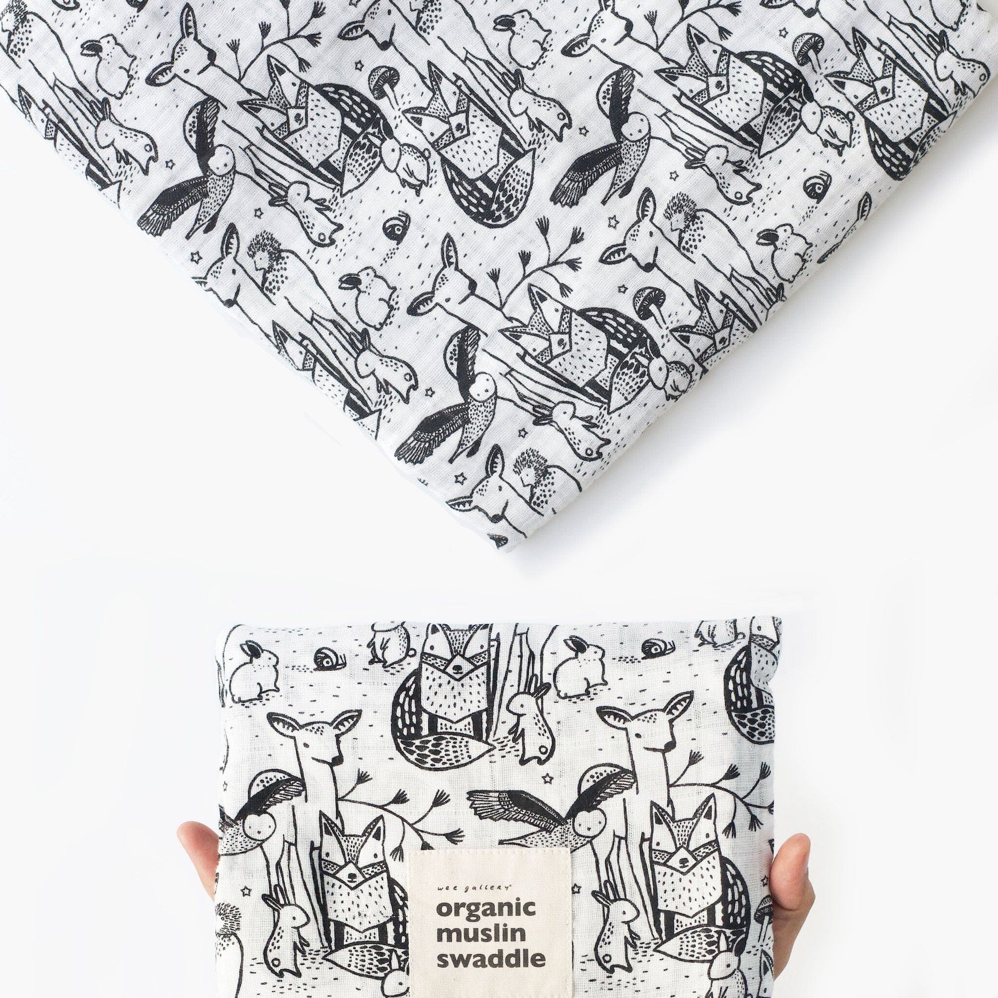 Wee Gallery - Organic Muslin Swaddle - Forest