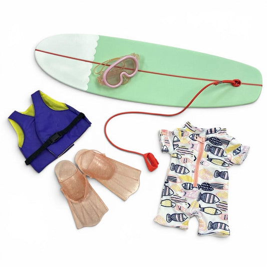 Our Generation Snorkeling & Surfing Set for 18" Dolls Toys 