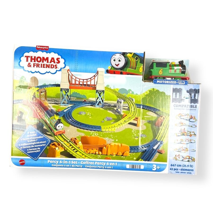 Percy 6-in-1 Set with Motorized Percy Train Toys 