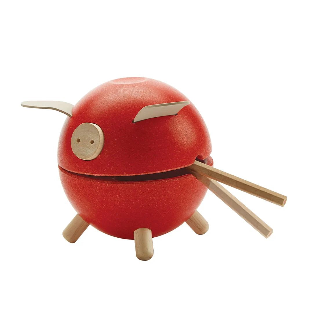 PlanToys - Piggy Bank - Red