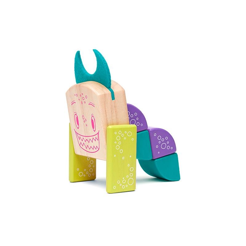 Tegu - Pip Magnetic Wooden Blocks Sticky Monsters