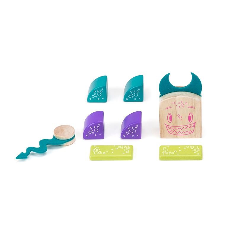 Tegu - Pip Magnetic Wooden Blocks Sticky Monsters
