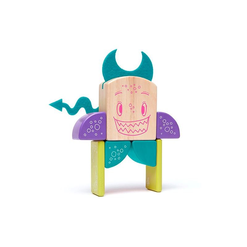 Tegu - Pip Magnetic Wooden Blocks Sticky Monsters