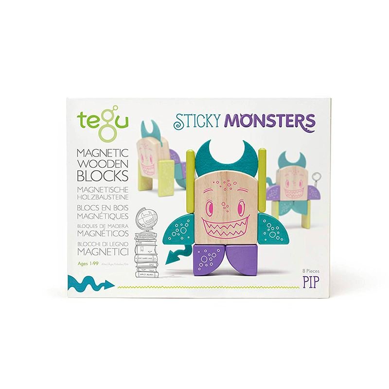 Tegu - Pip Magnetic Wooden Blocks Sticky Monsters