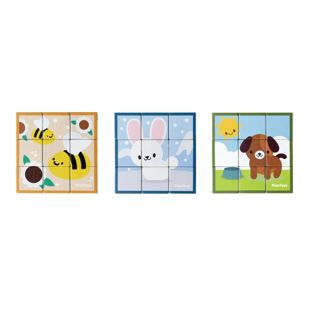 plantoys animal puzzle cube wooden puzzle cubes for toddlers multiple images