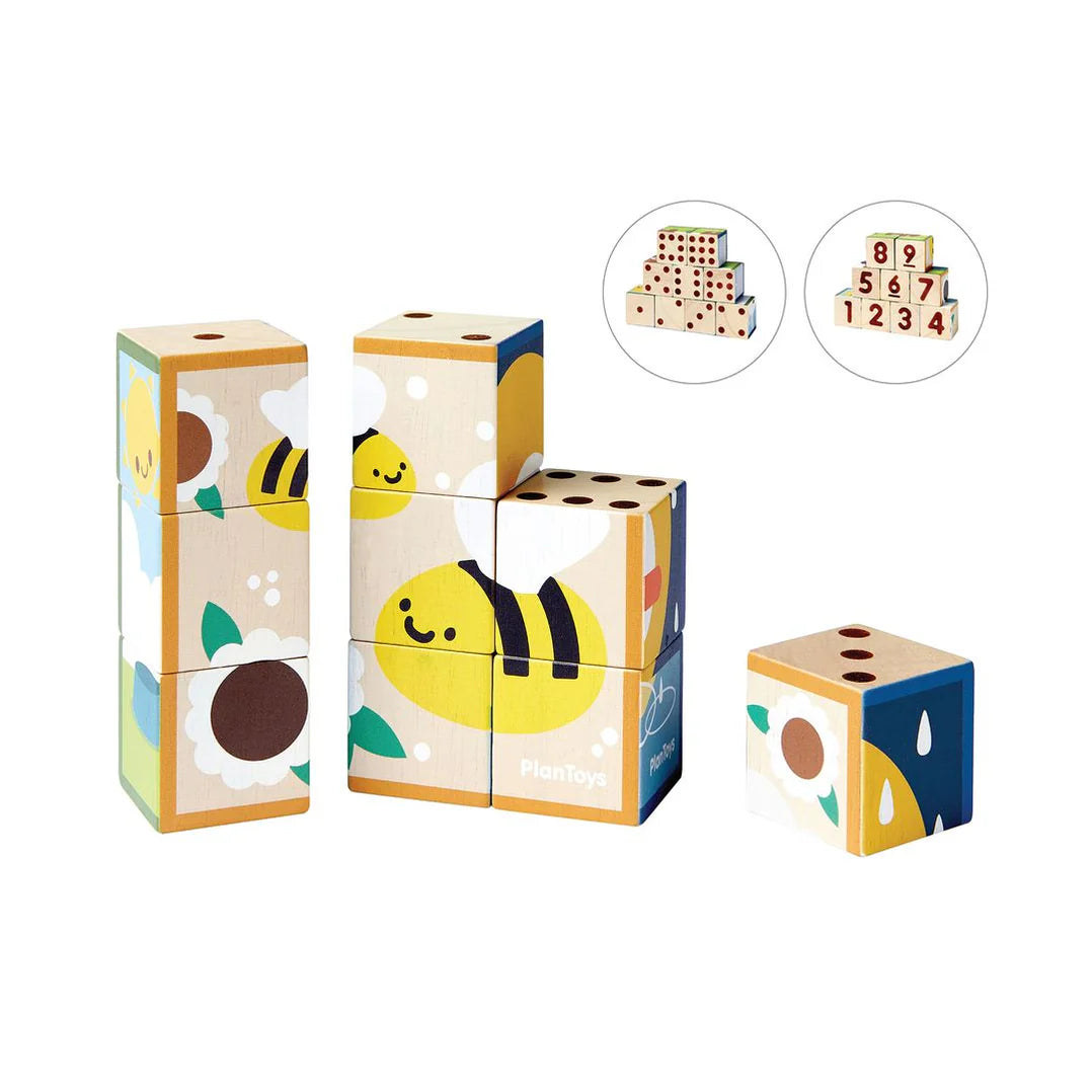 plantoys animal puzzle cube wooden puzzle cubes for toddlers with numbers and dots