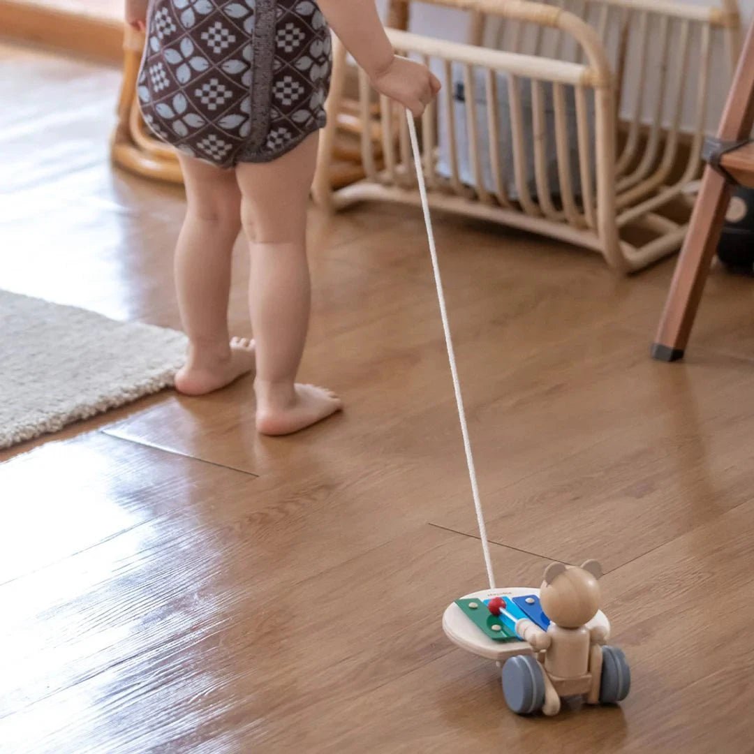 PlanToys - PlanToys Pull Along Musical Bear