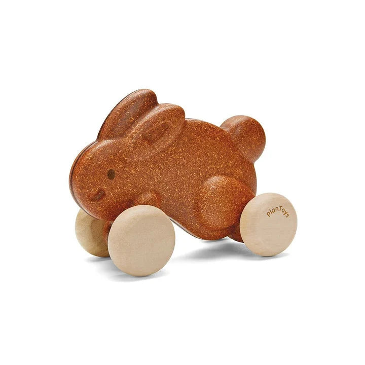 PlanToys Push Along Bunny Toys Brown 