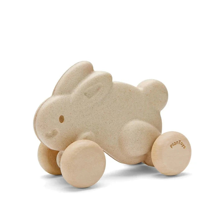 PlanToys Push Along Bunny Toys White 