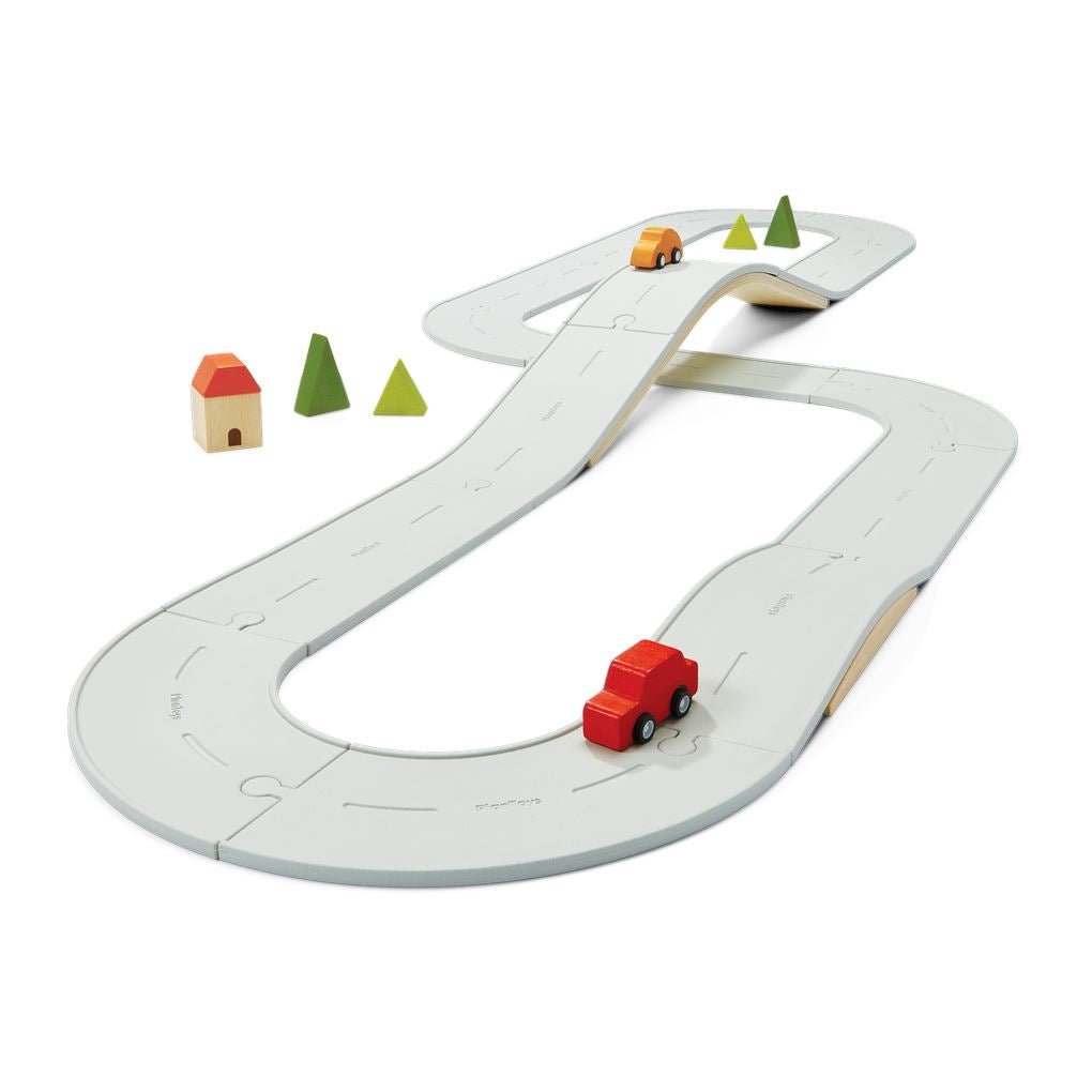 PlanToys USA - PlanToys Rubber Road & Rail Set – Large