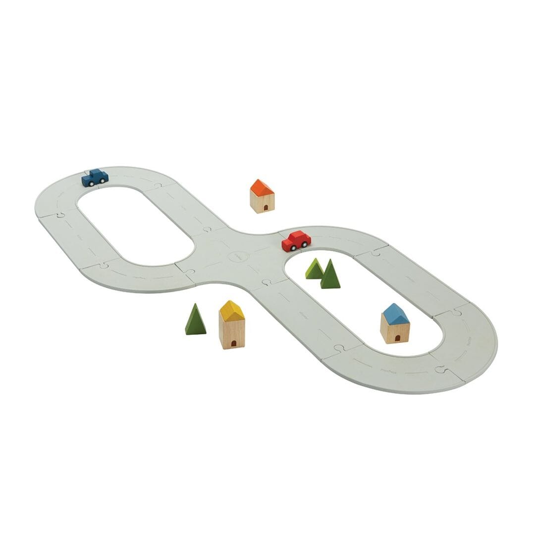 PlanToys Rubber Road & Rail Set - Medium Toys 