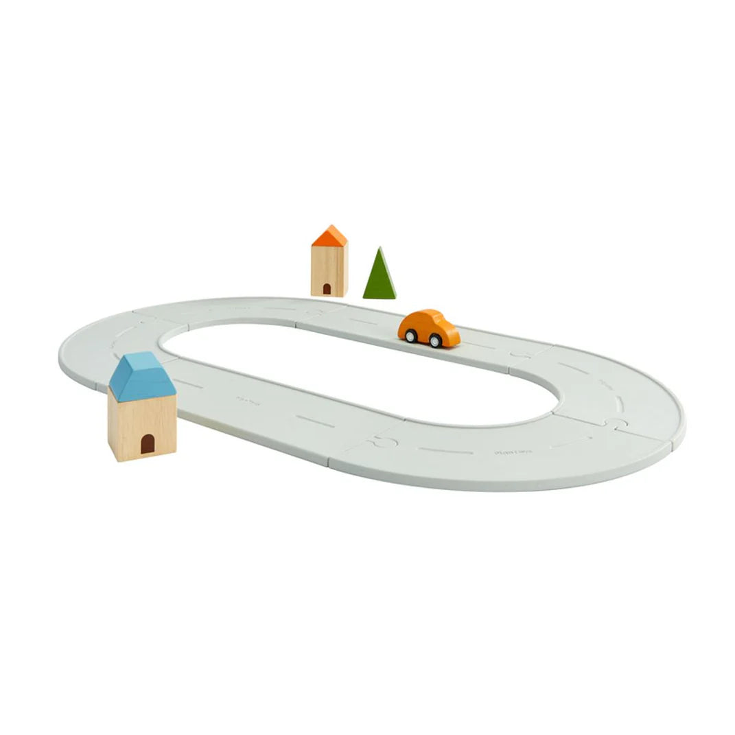 PlanToys Rubber Road & Rail Set - Small Toys 