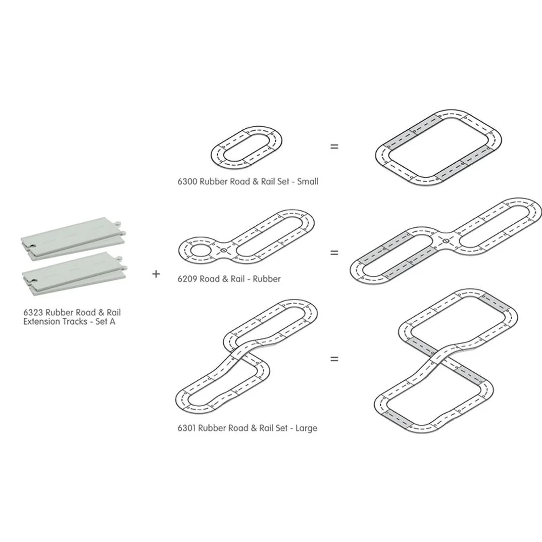 PlanToys - PlanToys Rubber Road Track Set A
