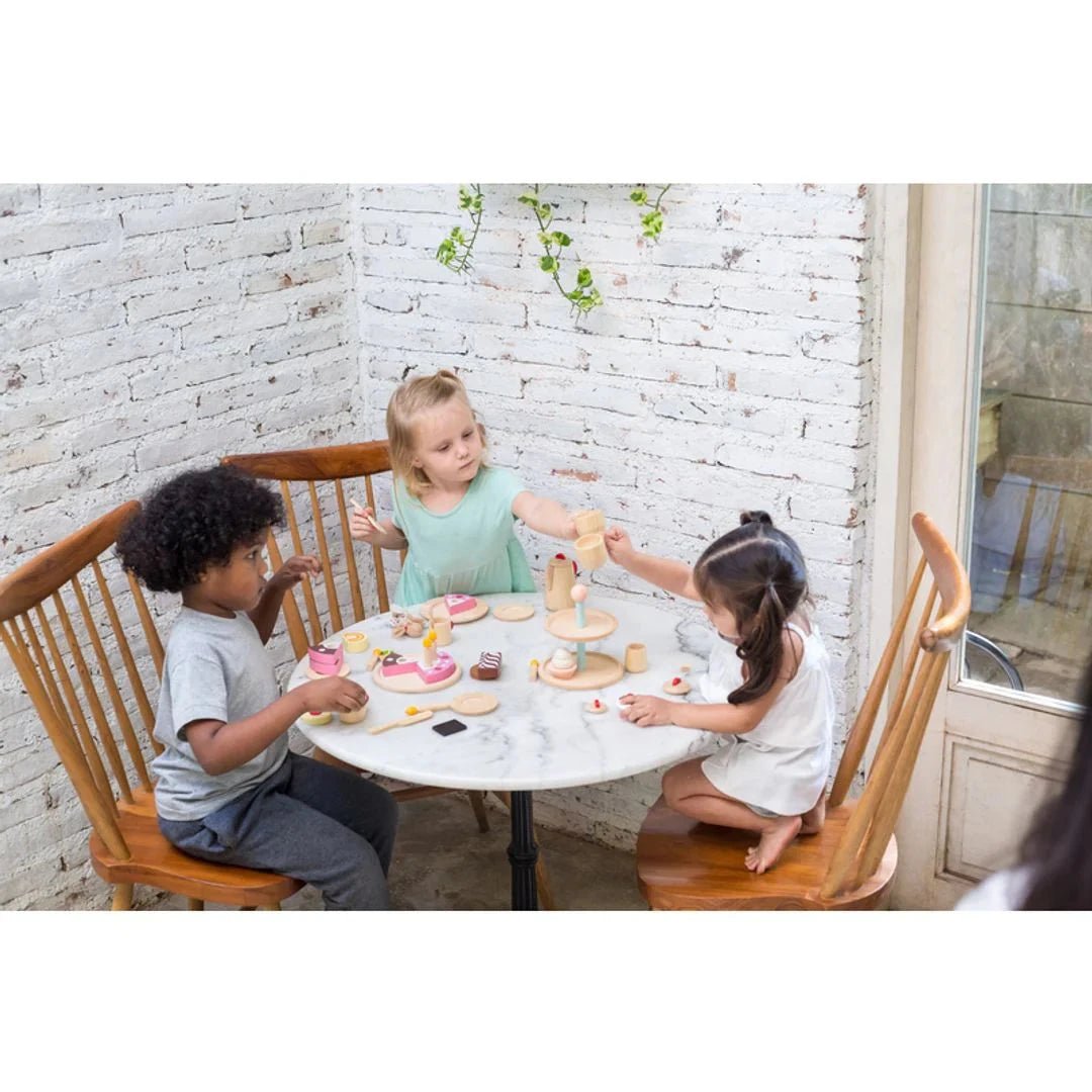 PlanToys - PlanToys Tea Set Natural and Red