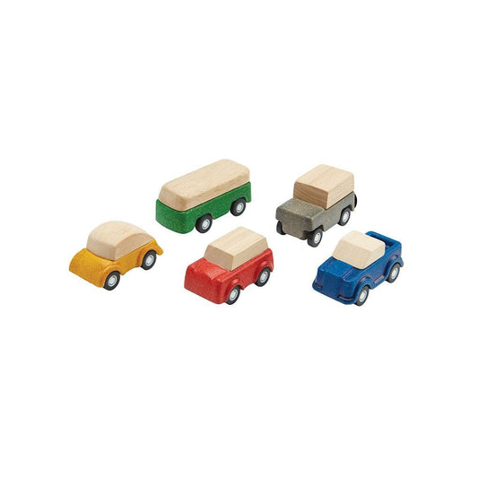 PlanToys USA - Planworld Wooden Car Set