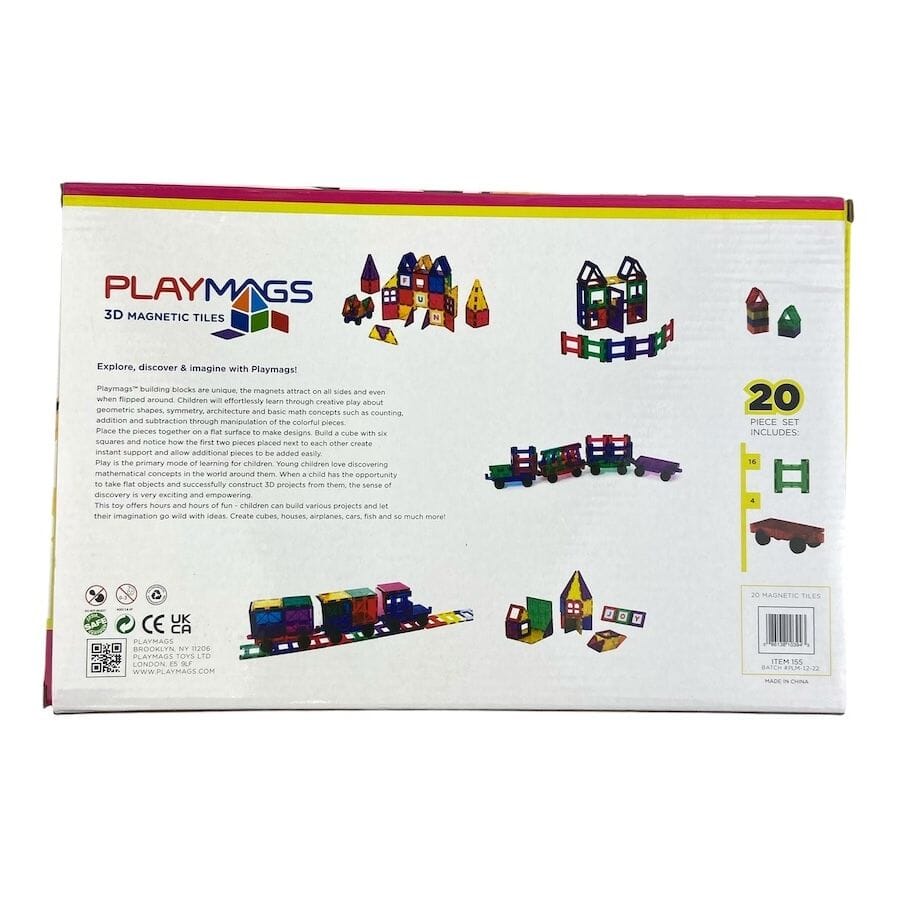 Playmags Magnetic Tile Train Set Toys 