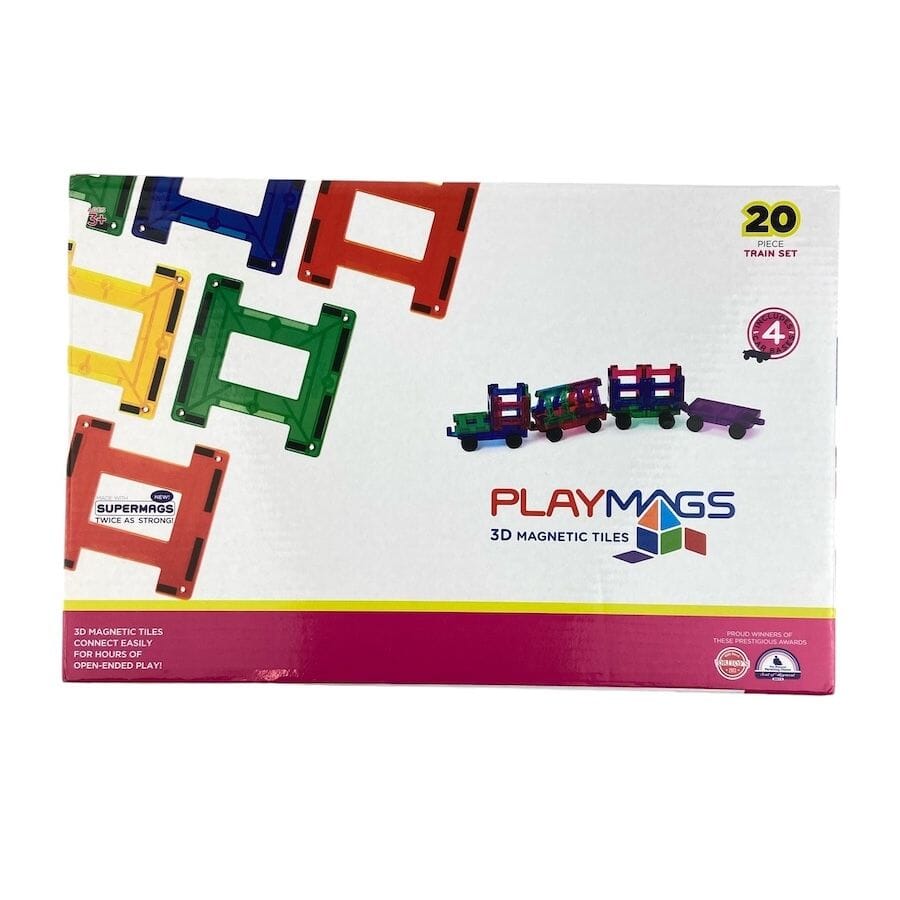 Playmags Magnetic Tile Train Set Toys 