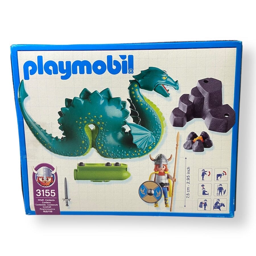 Playmobil 3155 Sea Serpent Nessie with Viking Toys 
