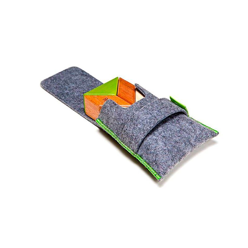 Pocket Pouch Prism <br>Magnetic Wooden Blocks <br>6 pieces 