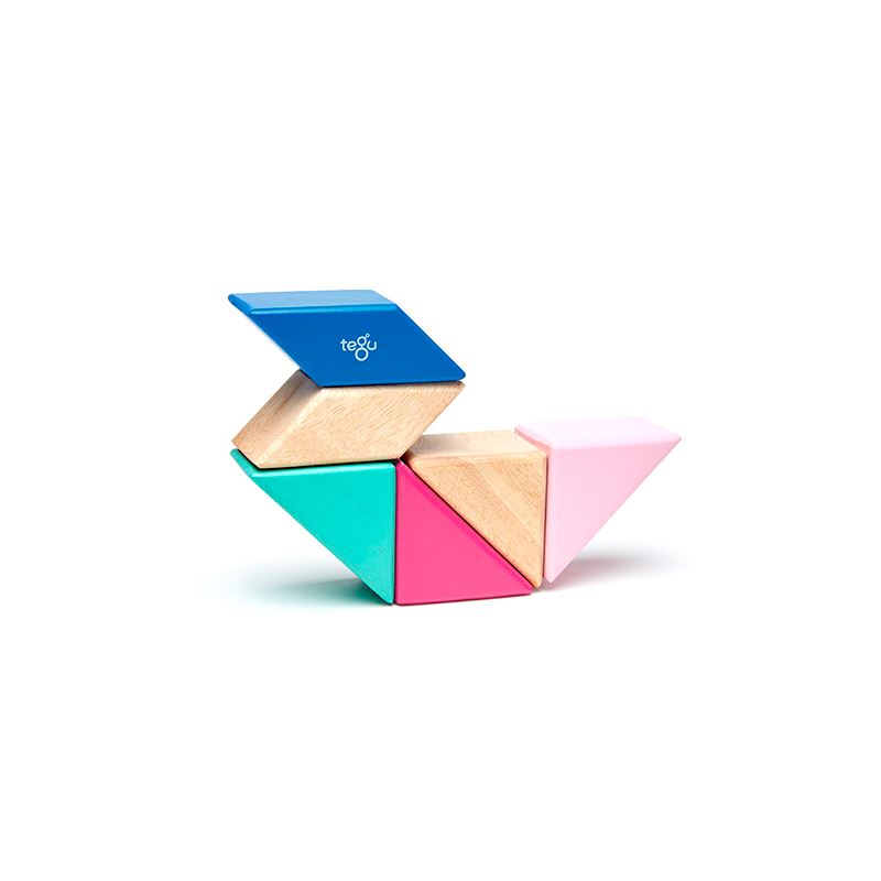 Pocket Pouch Prism <br>Magnetic Wooden Blocks <br>6 pieces 