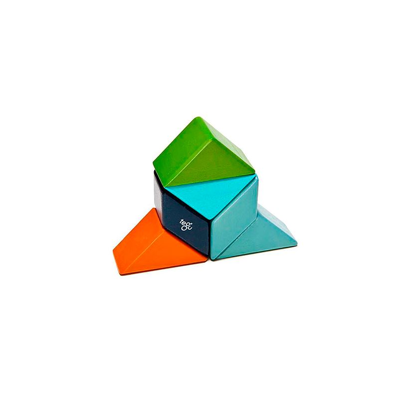 Pocket Pouch Prism <br>Magnetic Wooden Blocks <br>6 pieces 