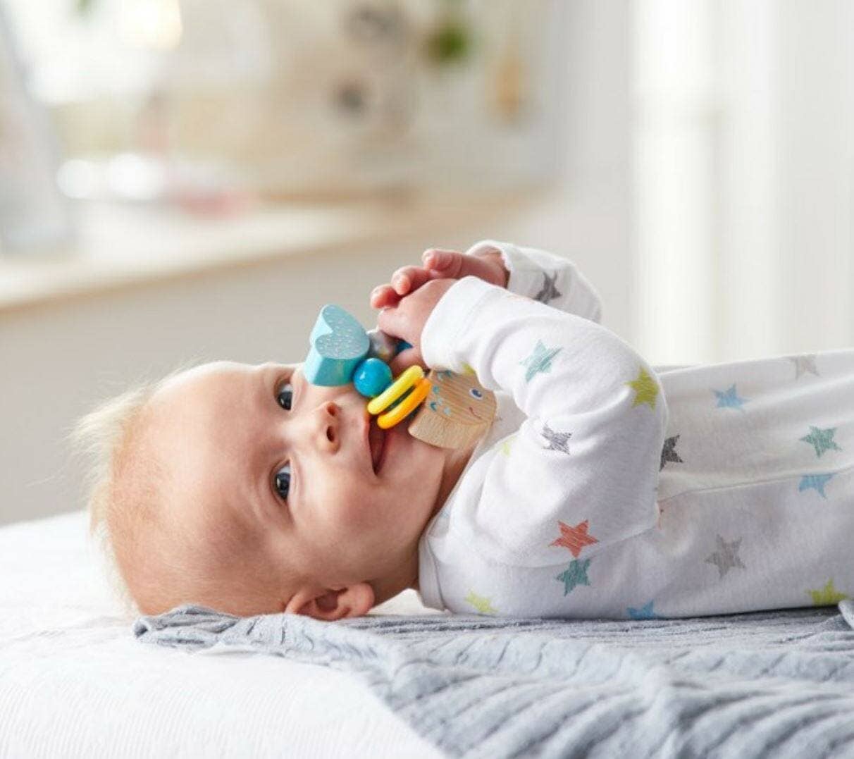 Rattlefish Wooden Baby Rattle Wooden Baby 